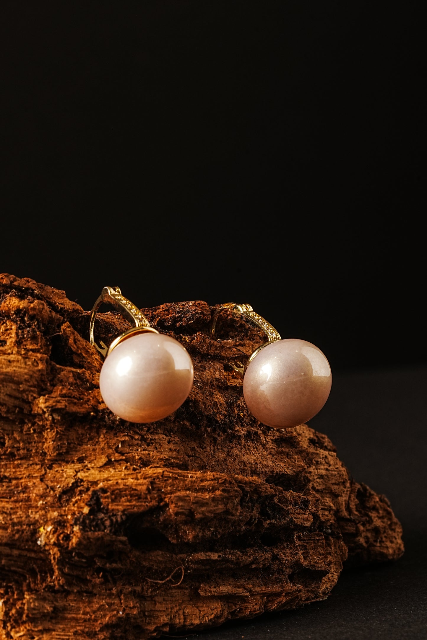 Golden Orb Drop Earrings