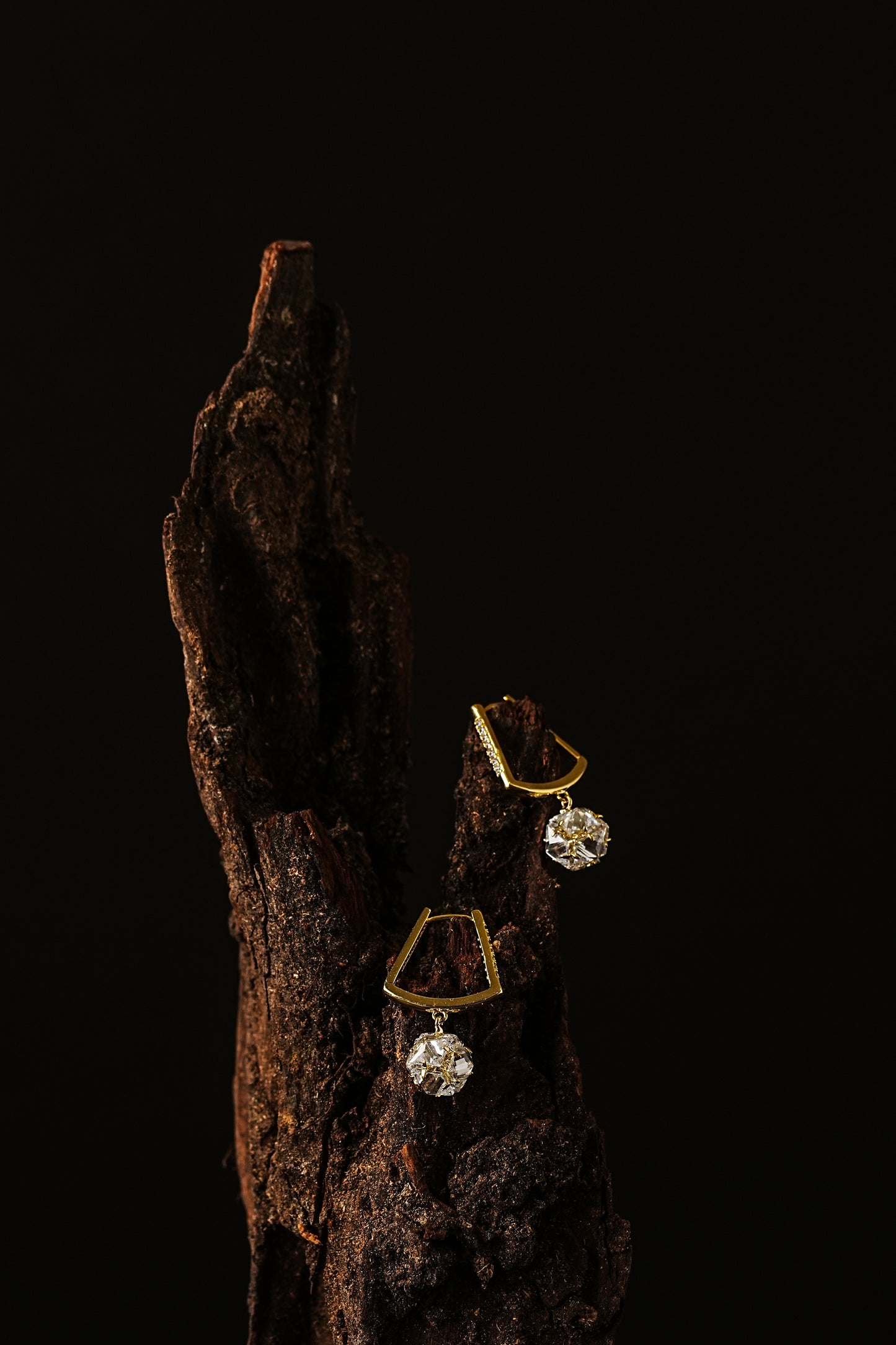 Sparkling Cage Drop Earrings