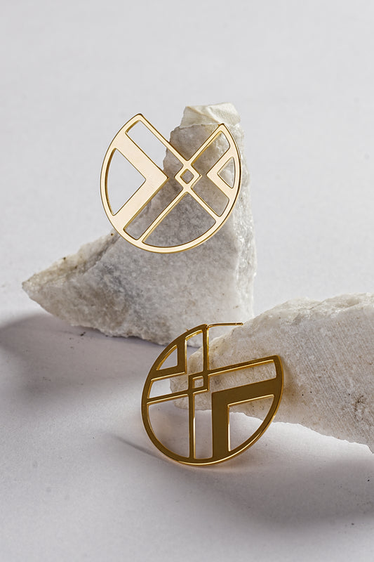 GeoLuxe Disc Earrings